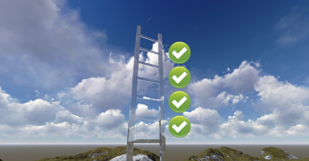 Ladder with Check Marks - Cloud Migration Checklist - T2M Works